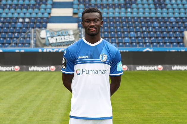 Sirlord Conteh (1. FC Magdeburg,17) - 3. Liga 2021 2022 offizieller Fototermin 1. FC Magdeburg in der MDCC Arena in Magdeburg - Deutschland, Fussball, Maenner,GER,15.07.2021