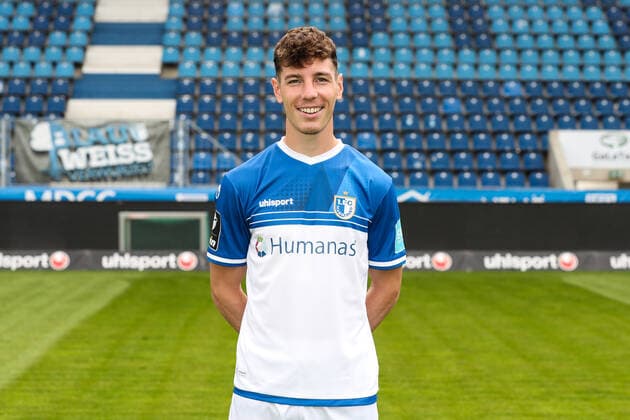 Florian Kath (1. FC Magdeburg,18) - 3. Liga 2021 2022 offizieller Fototermin 1. FC Magdeburg in der MDCC Arena in Magdeburg - Deutschland, Fussball, Maenner,GER,15.07.2021