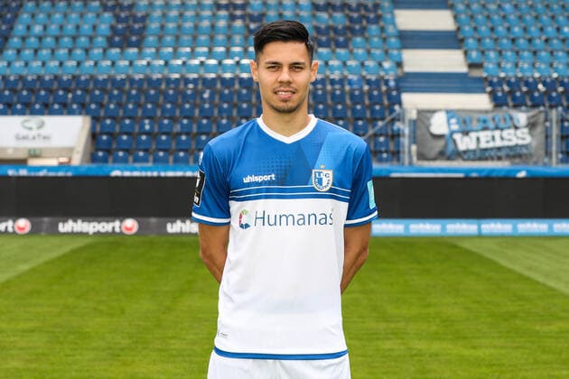 Raphael Obermair (1. FC Magdeburg,28) - 3. Liga 2021 2022 offizieller Fototermin 1. FC Magdeburg in der MDCC Arena in Magdeburg - Deutschland, Fussball, Maenner,GER,15.07.2021