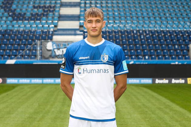 Leon Schmökel (1. FC Magdeburg,33) - 3. Liga 2021 2022 offizieller Fototermin 1. FC Magdeburg in der MDCC Arena in Magdeburg - Deutschland, Fussball, Maenner,GER,15.07.2021