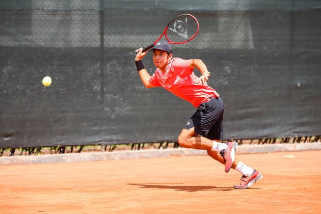 Gonzalo Bueno from Peru during Bonfiglio Trophy 2021, Tennis Internationals in Milan, Italy, July 16 2021  Copyright: xLiveMedia RobertaxCorradinx xIPAx xLiveMediax 0