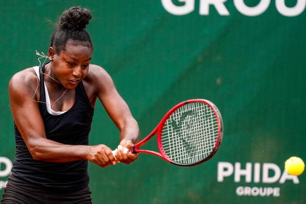 July 16, 2021, Lausanne, Vaud, Switzerland: ALYCIA PARKS plays a backhand return during the Ladies Open Lausanne. Lausanne Switzerland - ZUMAs230 20210716_znp_s230_004 Copyright: xCorinexScibozx