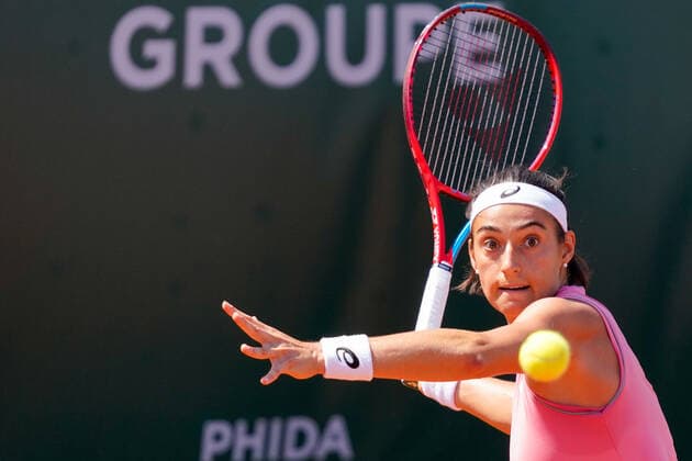July 17, 2021, Lausanne, Vaud, Switzerland: Lausanne, VD, Switzerland: FranceÃ¢â‚¬â ¢s CAROLINE GARCIA loses to Clara Burel during their semifinal match at the the Ladies Open Lausanne. Lausanne Switzerland - ZUMAs230 20210717_znp_s230_005 Copyright: xCorinexScibozx