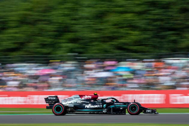 17th July 2021; Silverstone Circuit, Silverstone, Northamptonshire, England; Formula One British Grand Prix, Sprint Race; Mercedes AMG Petronas F1 Team driver Valtteri Bottas in his Mercedes F1 W12 Mercedes AMG F1 M12 during the P2 session  ActionPlus12306502 TimxWilliams