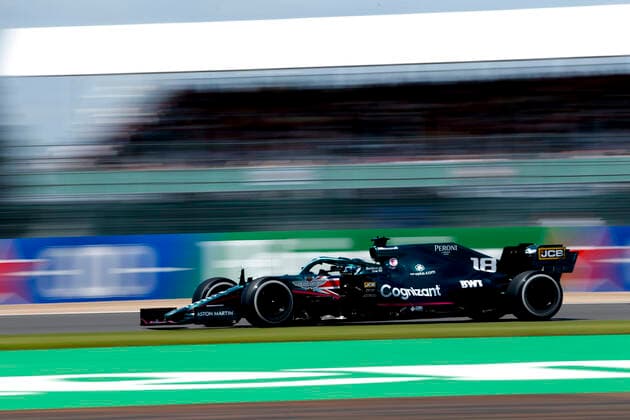 18 Lance Stroll (CAN, Aston Martin Cognizant F1 Team), F1 Grand Prix of Great Britain at Silverstone Circuit on July 17, 2021 in Silverstone, United Kingdom. (Photo by HOCH ZWEI) Silverstone United Kingdom