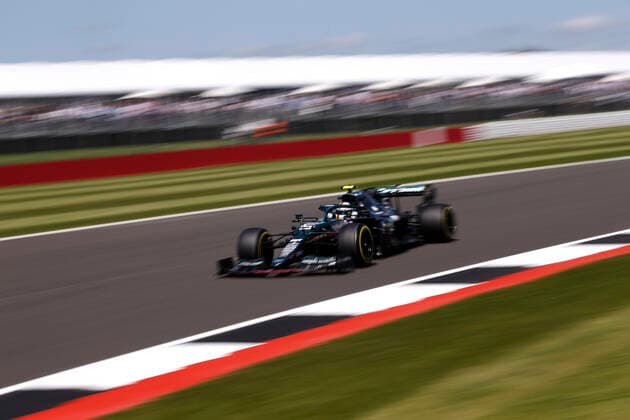 5 Sebastian Vettel (GER, Aston Martin Cognizant F1 Team), F1 Grand Prix of Great Britain at Silverstone Circuit on July 17, 2021 in Silverstone, United Kingdom. (Photo by HOCH ZWEI) Silverstone United Kingdom
