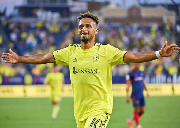 July 17, 2021: Nashville midfielder, Hany Mukhtar (10), celebrates after scoring during the MLS, Fussball Herren, USA match between the Chicago Fire and Nashville SC at Nissan Stadium in Nashville, TN. CSM Nashville USA - ZUMAc04_ 20210717_zaf_c04_070 Copyright: xKevinxLangleyx