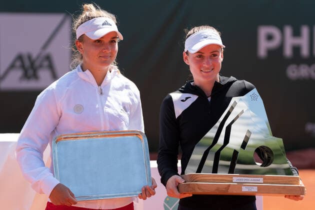 July 18, 2021, Lausanne, Vaud, Switzerland: Lausanne, VD, Switzerland: SloveniaÃ¢â‚¬â ¢s TAMARA ZIDANSEK wins the Ladies Open Lausanne 2021 against FranceÃ¢â‚¬â ¢s CLARA BUREL. Lausanne Switzerland - ZUMAs230 20210718_znp_s230_008 Copyright: xCorinexScibozx