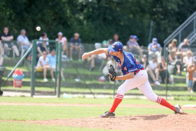 Baseballl I Herren I Saison 2020 2021 I 1.Bundesliga Nord I 11 + 12. Spieltag I Hamburg Stealers - Dohren Wild Farmers I 18.07.2021 Max Müller (29, Hamburg Stealers) Hamburg Baseballanlage Langenhorst Hamburg Deutschland Copyright: xLobeca RalfxHomburgx