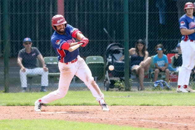 Baseballl I Herren I Saison 2020 2021 I 1.Bundesliga Nord I 11 + 12. Spieltag I Hamburg Stealers - Dohren Wild Farmers I 18.07.2021 Tyler Villaroman (36, Hamburg Stealers) Hamburg Baseballanlage Langenhorst Hamburg Deutschland Copyright: xLobeca RalfxHomburgx
