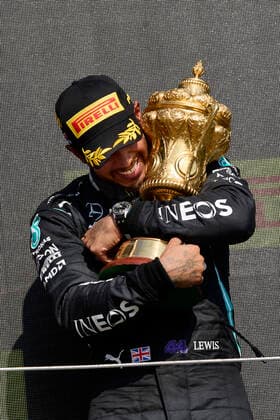 F1 Grand Prix of Great Britain 44 Lewis Hamilton (GBR, Mercedes-AMG Petronas F1 Team), F1 Grand Prix of Great Britain at Silverstone Circuit on July 18, 2021 in Silverstone, United Kingdom. (Photo by Steve Etherington for Mercedes-Benz Grand Prix Ltd. Daimler AG FIA Pool via HOCH ZWEI) Silverstone United Kingdom