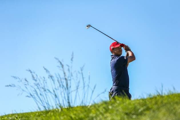 Mandatory Credit: Photo by James Marsh BPI Shutterstock (9905077ax) Tiger Woods of USA on the 7th hole Ryder Cup 2018, Final Day Singles, Golf, Le Golf National, Paris, France - 30 Sep 2018 Ryder Cup 2018, Final Day Singles, Golf, Le Golf National, Paris, France - 30 Sep 2018  Copyright: xJamesxMarsh BPI Shutterstockx 9905077ax