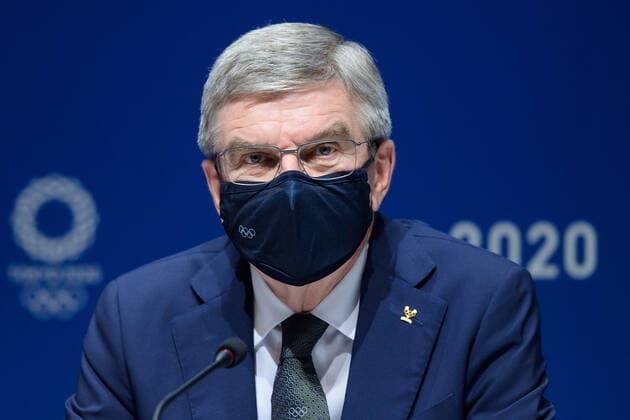 210721 Thomas Bach, president of the International Olympic Committee (IOC), at a press conference, PK, Pressekonferenz during the 138th IOC Session announcing Brisbane as the host of the 2032 Olympic and Paralympic Games, ahead of the Tokyo 2020 Olympic Games, Olympische Spiele, Olympia, OS on July 21, 2021 in Tokyo. Photo: Joel Marklund BILDBYRAN kod JM JM0163 bbeng olympic games olympics os ol olympiska spel olympiske leker tokyo2020 tokyo 2020 tokyo-os tokyo-ol presskonferens IOC Brisbane International Olympic Committee IOK Copyright: JOELxMARKLUND BB210721JM041