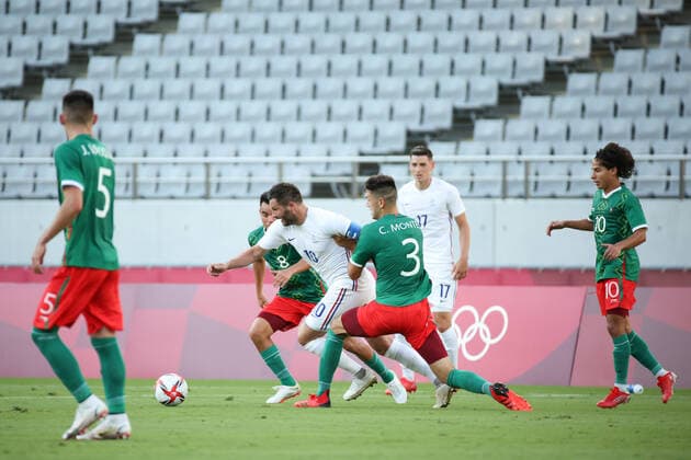 July 22, 2021, Chofu, Tokyo, Japan: Andre-Pierre GIGNAC of France during the warm-up of the Group A Pool Game of the Men s Football tournament at the Tokyo Stadium on July 22nd 2021 in Tokyo, Japan Chofu Japan - ZUMAc179 20210722_zep_c179_036 Copyright: xMickaelxChavetx