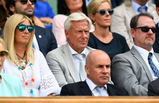 Mandatory Credit: Photo by Javier Garcia BPI Shutterstock (9760805ba) Bjorn Borg in the Royal Box Wimbledon Tennis Championships, Day 11, The All England Lawn Tennis and Croquet Club, London, UK - 13 Jul 2018 Wimbledon Tennis Championships, Day 11, The All England Lawn Tennis and Croquet Club, London, UK - 13 Jul 2018  Copyright: xJavierxGarcia BPI Shutterstockx 9760805ba