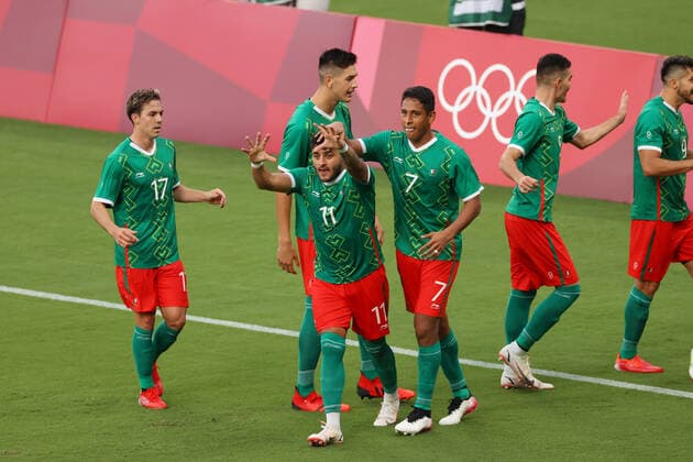 Mexico team group, Mannschaftsbild, Totale (MEX), JULY 22, 2021 - Football Soccer : Men s First Round Group A match between Mexico - France during the Tokyo 2020 Olympic Games, Olympische Spiele, Olympia, OS at the Tokyo Stadium in Tokyo, Japan. Noxthirdxpartyxsales  (165159370)