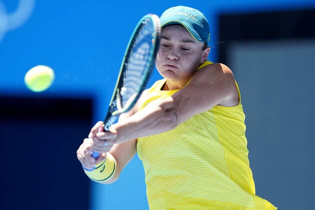 OLY21 TENNIS ASH BARTY TRAINING, Ashleigh Barty of Australia during a training session at the Ariake Coliseum ahead of the start of the Tokyo Olympic Games, Olympische Spiele, Olympia, OS Thursday, July 22, 2021. ( NO ARCHIVING, EDITORIAL USE ONLY, NO USE IN BOOKS WITHOUT CONSENT TOKYO JAPAN  Copyright: xMIKExEGERTONx 20210722001559137524