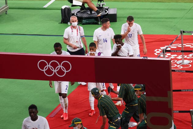 France team group, Mannschaftsbild, Totale (FRA), JULY 22, 2021 - Football Soccer : Men s First Round Group A match between Mexico 4-1 France during the Tokyo 2020 Olympic Games, Olympische Spiele, Olympia, OS at the Tokyo Stadium in Tokyo, Japan. Noxthirdxpartyxsales  (165161753)