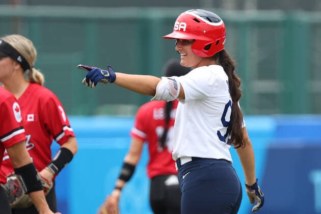 Janie Reed (USA), JULY 22, 2021 - Softball : Opening Round match between United States - Canada during the Tokyo 2020 Olympic Games, Olympische Spiele, Olympia, OS at the Fukushima Azuma Baseball Stadium in Fukushima, Japan. Noxthirdxpartyxsales  (165162399)