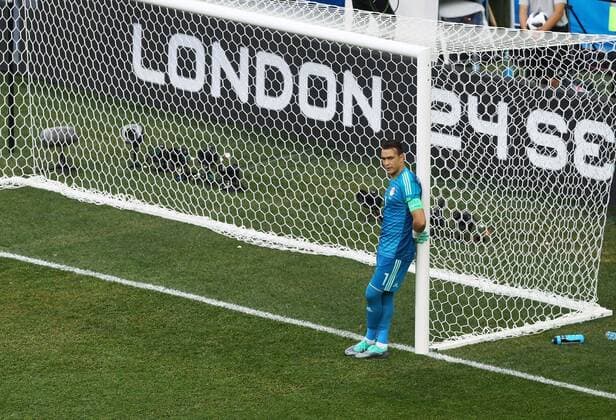 Mandatory Credit: Photo by Kieran Mcmanus BPI Shutterstock (9726970db) Egypt goalkeeper Essam El-Hadary Saudia Arabia v Egypt, Group A, 2018 FIFA World Cup, WM, Weltmeisterschaft, Fussball football match, Volgograd Stadium, Russia - 25 Jun 2018 Saudia Arabia v Egypt, Group A, 2018 FIFA World Cup football match, Volgograd Stadium, Russia - 25 Jun 2018  Copyright: xKieranxMcmanus BPI Shutterstockx 9726970db