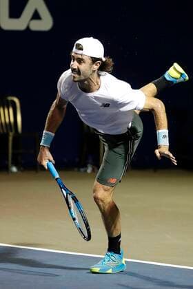 US tennis player Jordan Thompson serves against US Brandon Nakashima during their Los Cabos Open s quarter final game in Baja California Sur, Mexico, 22 July 2021. Los Cabos Open !ACHTUNG: NUR REDAKTIONELLE NUTZUNG!  Copyright: xJorgexReyesx MEX7386 20210723-44a2c7184b6e5a9f2c74f11f5251021d7530029b