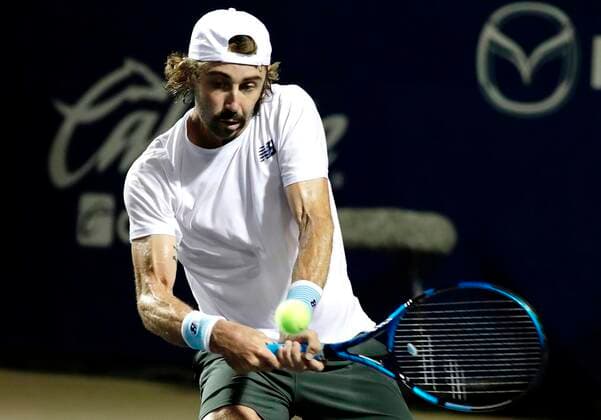 US tennis player Jordan Thompson hits the ball against US Brandon Nakashima during their Los Cabos Open s quarter final game in Baja California Sur, Mexico, 22 July 2021. Los Cabos Open !ACHTUNG: NUR REDAKTIONELLE NUTZUNG!  Copyright: xJorgexReyesx MEX7383 20210723-26d46a008ed0f7ebb7760ec0cdc67415e7bf0b2c