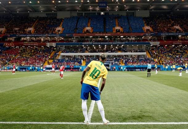 Mandatory Credit: Photo by Michael Zemanek BPI Shutterstock (9718733gj) Neymar of Brazil prepares for the start of the game Brazil v Switzerland, Group E, 2018 FIFA World Cup, WM, Weltmeisterschaft, Fussball football match, Rostov Arena, Rostov-on-Don, Russia - 17 Jun 2018 Brazil v Switzerland, Group E, 2018 FIFA World Cup football match, Rostov Arena, Rostov-on-Don, Russia - 17 Jun 2018  Copyright: xMichaelxZemanek BPI Shutterstockx 9718733gj