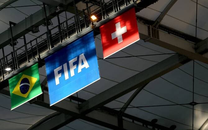 Mandatory Credit: Photo by Michael Zemanek BPI Shutterstock (9718733a) Flags of Brazil and Switzerland and FIFA Brazil v Switzerland, Group E, 2018 FIFA World Cup, WM, Weltmeisterschaft, Fussball football match, Rostov Arena, Rostov-on-Don, Russia - 17 Jun 2018 Brazil v Switzerland, Group E, 2018 FIFA World Cup football match, Rostov Arena, Rostov-on-Don, Russia - 17 Jun 2018  Copyright: xMichaelxZemanek BPI Shutterstockx 9718733a