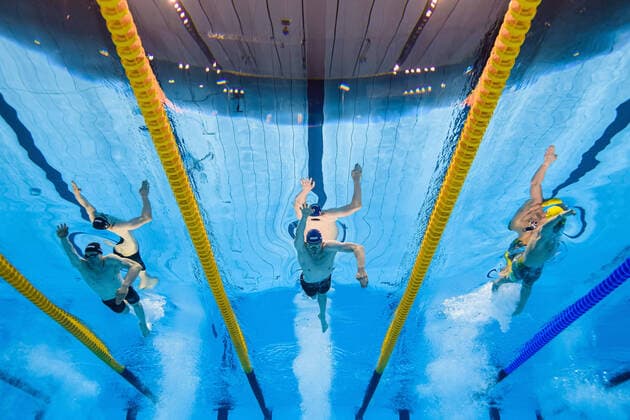 Bilder des Jahres 2021, Sport 07. Juli Sport Themen der Woche KW29 Sport Bilder des Tages 210725 Henning Bennet Muhlleitner of Germany, Felix Auboeck of Austria and Elijah Winnington of Australia compete in men?s 400 meter freestyle swimming final during day 2 of the Tokyo 2020 Olympic Games, Olympische Spiele, Olympia, OS on July 25, 2021 in Tokyo. Photo: Joel Marklund BILDBYRAN kod JM JM0168 bbeng simning swimming olympic games olympics os ol olympiska spel olympiske leker tokyo2020 tokyo 2020 tokyo-os tokyo-ol *** 210725 Henning Bennet Muhlleitner of Germany, Felix Auboeck of Austria and Elijah Winnington of Australia compete in mens 400 meter freestyle swimming final during day 2 of the Tokyo 2020 Olympic Games on July 25, 2021 in Tokyo Photo Joel Marklund BILDBYRAN kod JM JM0168 bbeng swimming swimming olympic games olympics os ol olympic games olympic games tokyo2020 tokyo 2020 tokyo os tokyo ol,  Copyright: JOELxMARKLUND BB210725JM076