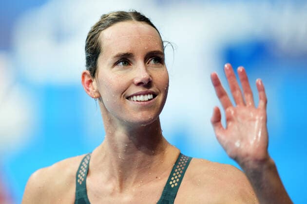 PARIS 2024, OLYMPIC LEGENDS: Emma McKeon OLY21 TOKYO SWIM FINALS, Emma McKeon of Australia following her Bronze medal swim in the Women s 100m Butterfly Final at the Tokyo Aquatics Centre during the Tokyo Olympic Games, Olympische Spiele, Olympia, OS Tokyo Monday, July 26, 2021. ( NO ARCHIVING, EDITORIAL USE ONLY, NO USE IN BOOKS WITHOUT CONSENT TOKYO TOKYO JAPAN  Copyright: xJOExGIDDENSx 20210726001560390295
