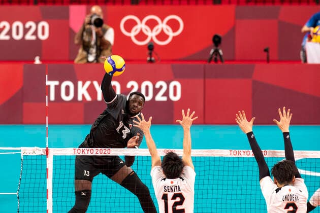 Tokyo 2020 Olympiad Tokyo TÓQUIO, TO - 26.07.2021: TOKYO 2020 OLYMPIAD TOKYO - During the men& 39;s volleyball game between Japan and Canada. The game held at Arena Ariake in Tokyo, Japan. Japan won the game 3-1. (Photo: Richard Callis Fotoarena) x2098236x  RichardxCallis