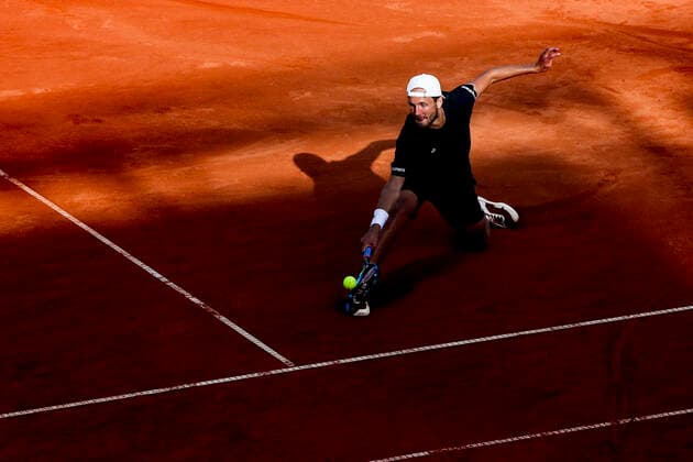 TENNIS - ATP, Tennis Herren Generali Open 2021 KITZBUEHEL,AUSTRIA,26.JUL.21 - TENNIS - ATP World Tour, Generali Open. Image shows Lucas Pouille (FRA).  GEPAxpictures xPatrickxSteiner