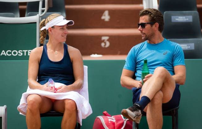 Mandatory Credit: Photo by Rob Prange Shutterstock (9693602as) Angelique Kerber of Germany and coach Wim Fissette French Open tennis tournament, Roland Garros, Paris, France - 25 May 2018 French Open tennis tournament, Roland Garros, Paris, France - 25 May 2018  Copyright: xRobxPrange Shutterstockx 9693602as