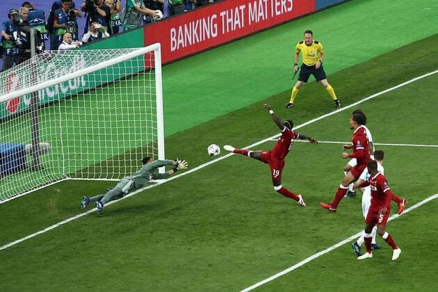 Mandatory Credit: Photo by Matt West BPI Shutterstock (9694071eh) Sadio Mane scores his sides first goal Real Madrid v Liverpool, UEFA Champions League Final, Olimpiyskiy National Sports Complex Stadium, Kiev, UA, 26 May 2018 Real Madrid v Liverpool, UEFA Champions League Final, Olimpiyskiy National Sports Complex Stadium, Kiev, UA, 26 May 2018 Copyright: xMattxWest BPI Shutterstockx 9694071eh