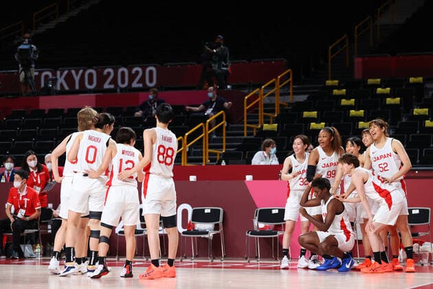 Japan women s team group, Mannschaftsbild, Totale (JPN), JULY 27, 2021 - Basketball : Women s Preliminary Round Group B match between Japan - France during the Tokyo 2020 Olympic Games, Olympische Spiele, Olympia, OS at the Saitama Super Arena in Saitama, Japan. Noxthirdxpartyxsales  (165574653)