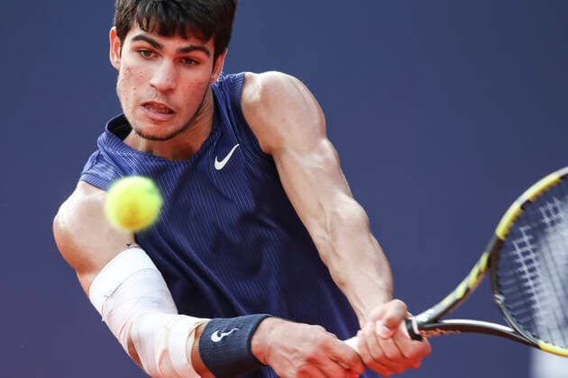 TENNIS - ATP, Tennis Herren Generali Open 2021 KITZBUEHEL,AUSTRIA,27.JUL.21 - TENNIS - ATP World Tour, Generali Open. Image shows Carlos Alcaraz (ESP).  GEPAxpictures xPatrickxSteiner