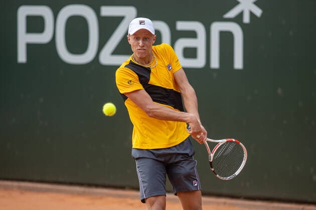 2021.07.27 Poznan Tenis Poznan Open 2021 Konferencja prasowa i trening pokazowy z udzialem Bjorna Borga oraz Wojciecha Fibaka N z Leo Borg Foto Pawel Jaskolka PressFocus 2021.07.27 Poznan Tennis Poznan Open press conference, PK, Pressekonferenz with Bjorn Borg and Wojciech Fibak Credit: Pawel Jaskolka PressFocus NEWSPIX.PL --- Newspix.pl  20210727_PF_PJ020