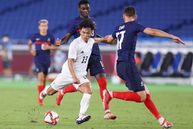 Reo Hatate (JPN), JULY 28, 2021 - Football Soccer : Men s First Round Group A match between France 0-4 Japan during the Tokyo 2020 Olympic Games, Olympische Spiele, Olympia, OS at the International Stadium Yokohama in Kanagawa, Japan. Noxthirdxpartyxsales  (165725525)