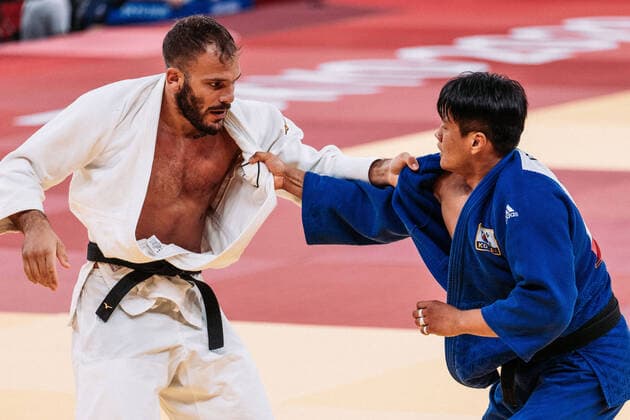Bilder des Jahres 2021, Sport 07. Juli Sport Themen der Woche KW30 OLYMPICS - Summer Olympic Games, Olympische Spiele, Olympia, OS 2020 TOKYO,JAPAN,29.JUL.21 - OLYMPICS, JUDO - Summer Olympic Games 2020,men -100kg. Image shows Karl-Richard Frey (GER) and Guham Cho (KOR).  GEPAxpictures xMichaelxMeindl