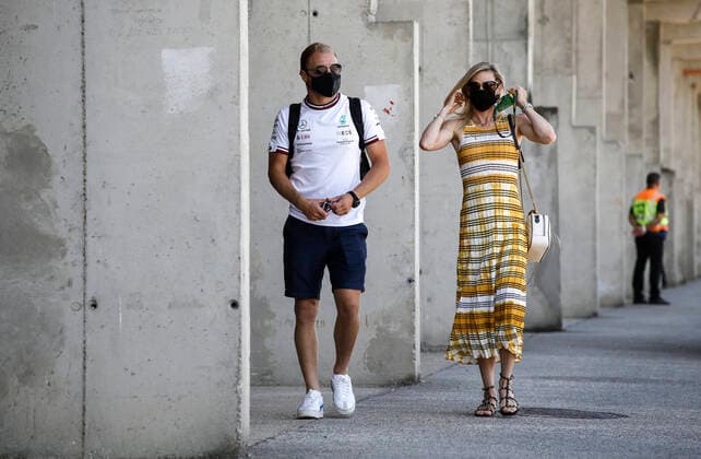77 Valtteri Bottas (FIN, Mercedes-AMG Petronas F1 Team) and his girlfriend Tiffany Cromwell, F1 Grand Prix of Hungary at Hungaroring on July 29, 2021 in Budapest, Hungary. (Photo by HOCH ZWEI) Budapest Hungary