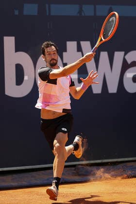 Gianluca Mager (ITA) Tennis - Generali Open Kitzbuehel 2020 - ATP, Tennis Herren 250 - Kitzbuehler Tennis Club - Kitzbuehel - Tirol - Oesterreich - 29 July 2021. Copyright: xJuergenxHasenkopfx
