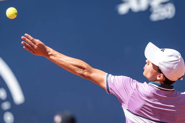 29.07.2021, Sportpark, Kitzbühel, AUT, ATP, Tennis Herren Tour, Generali Open Kitzbühel, Viertelfinale, im Bild Daniel Altmaier (GER) Daniel Altmaier of Germany during the quarter final matchGenerali Open Tennis Tournament of the ATP Tour at the Sportpark in Kitzbühel, Austria on 2021 07 29.
