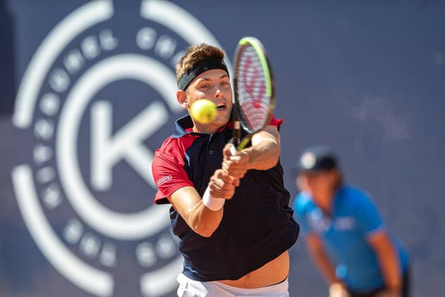 29.07.2021, Sportpark, Kitzbühel, AUT, ATP, Tennis Herren Tour, Generali Open Kitzbühel, Viertelfinale, im Bild Filip Krajinovic (SRB) Filip Krajinovic of Serbia during the quarter final matchGenerali Open Tennis Tournament of the ATP Tour at the Sportpark in Kitzbühel, Austria on 2021 07 29.