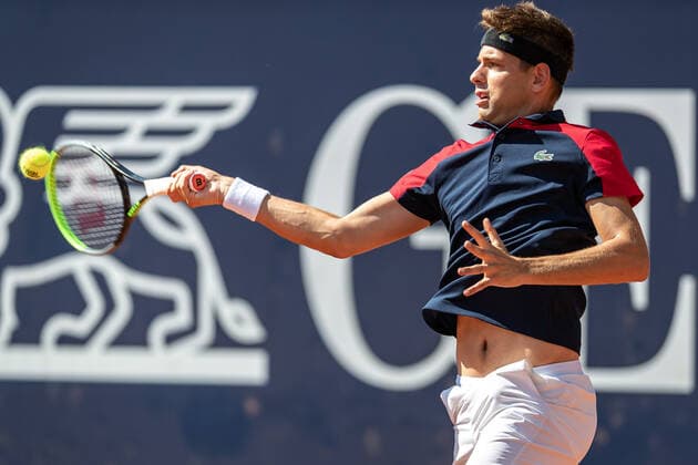 29.07.2021, Sportpark, Kitzbühel, AUT, ATP, Tennis Herren Tour, Generali Open Kitzbühel, Viertelfinale, im Bild Filip Krajinovic (SRB) Filip Krajinovic of Serbia during the quarter final matchGenerali Open Tennis Tournament of the ATP Tour at the Sportpark in Kitzbühel, Austria on 2021 07 29.