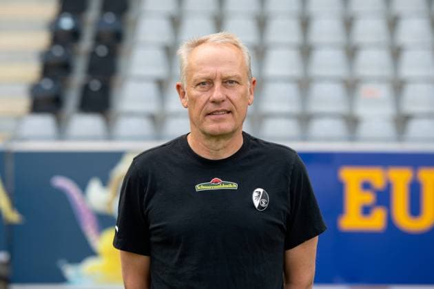 Christian Streich (SC Freiburg, Trainer), GER, SC Freiburg, 29.07.2021, Media Day Fussball Bundesliga, Spielzeit 2021 2022 DFL REGULATIONS PROHIBIT ANY USE OF PHOTOGRAPHS AS IMAGE SEQUENCES AND OR uerthQUASI-VIDEO GER, SC Freiburg, 29.07.2021, Media Day Fussball Bundesliga, Spielzeit 2021 2022 Freiburg Copyright: xEibnerxPressefotox EP_EER
