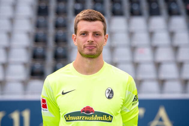 Benjamin Uphoff (SC Freiburg, 1), GER, SC Freiburg, 29.07.2021, Media Day Fussball Bundesliga, Spielzeit 2021 2022 DFL REGULATIONS PROHIBIT ANY USE OF PHOTOGRAPHS AS IMAGE SEQUENCES AND OR uerthQUASI-VIDEO GER, SC Freiburg, 29.07.2021, Media Day Fussball Bundesliga, Spielzeit 2021 2022 Freiburg Copyright: xEibnerxPressefotox EP_EER