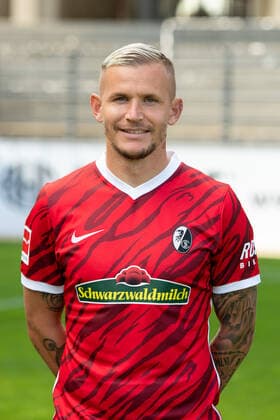 Jonathan Schmid (SC Freiburg, 7), GER, SC Freiburg, 29.07.2021, Media Day Fussball Bundesliga, Spielzeit 2021 2022 DFL REGULATIONS PROHIBIT ANY USE OF PHOTOGRAPHS AS IMAGE SEQUENCES AND OR uerthQUASI-VIDEO GER, SC Freiburg, 29.07.2021, Media Day Fussball Bundesliga, Spielzeit 2021 2022 Freiburg Copyright: xEibnerxPressefotox EP_EER