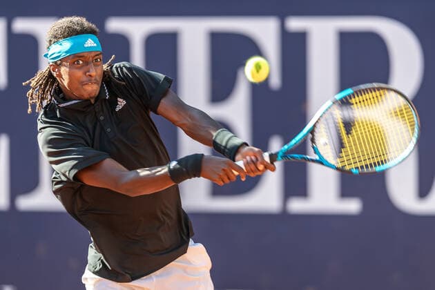 29.07.2021, Sportpark, Kitzbühel, AUT, ATP, Tennis Herren Tour, Generali Open Kitzbühel, Viertelfinale, im Bild Mikael Ymer (SWE) Mikael Ymer of Sweden during the quarter final matchGenerali Open Tennis Tournament of the ATP Tour at the Sportpark in Kitzbühel, Austria on 2021 07 29.