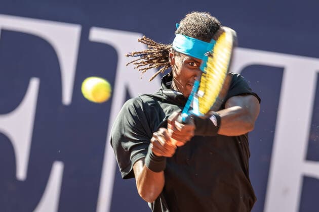 29.07.2021, Sportpark, Kitzbühel, AUT, ATP, Tennis Herren Tour, Generali Open Kitzbühel, Viertelfinale, im Bild Mikael Ymer (SWE) Mikael Ymer of Sweden during the quarter final matchGenerali Open Tennis Tournament of the ATP Tour at the Sportpark in Kitzbühel, Austria on 2021 07 29.