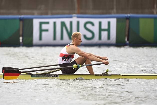 Oliver ZEIDLER (GER),M1x,Einer Maenner, Men s Sculls,Aktion, Rowing,Rudern,Finale B am 30.07.2021,Sea Forest Waterway. Olympische Sommerspiele 2020, vom 23.07. - 08.08.2021 in Tokio Japan. *** Oliver ZEIDLER GER ,M1x,Men s Singles,Men s Sculls,Action,Rowing,Final B on 30 07 2021,Sea Forest Waterway Summer Olympics 2020, from 23 07 08 2021 in Tokyo Japan